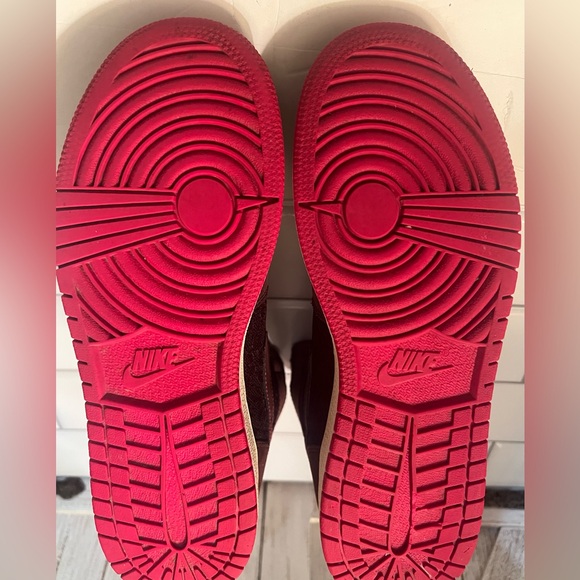 Jordan Red and Brown High-Top Sneakers - Picture 7 of 9